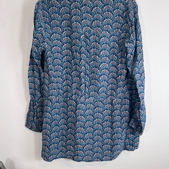 BODEN ICONS SILK DIANA DRESS LINE TUNIC TOP BLUE - Picture 7 of 8